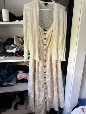 Torrid Gauze Daisy Dress w/Shrug, 1X NEW